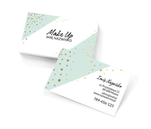 Dziewczyny lubią złota blask, Zdrowie i uroda, Salon kosmetyczny - Wizytówki Netprint szablony online