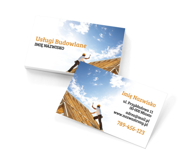 Solidny fach, solidny dach, Budownictwo, Firma budowlana - Wizytówki Netprint szablony online