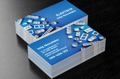 Z tych elementów złożysz instalację, Budownictwo, Elektryk - Wizytówki Netprint