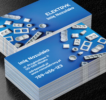 Z tych elementów złożysz instalację, Budownictwo, Elektryk - Wizytówki Netprint