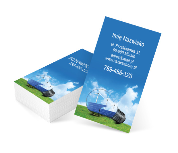 Z perspektywą na przyszłość, Środowisko i Przyroda, Odnawialne źródła energii - Wizytówki Netprint szablony online