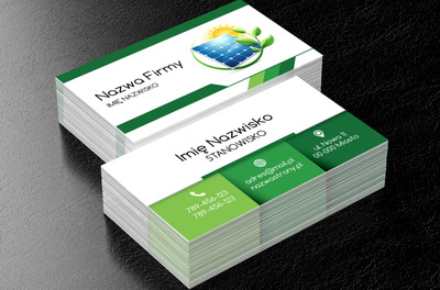 Nowocześnie i optymistycznie, Środowisko i Przyroda, Odnawialne źródła energii - Wizytówki Netprint