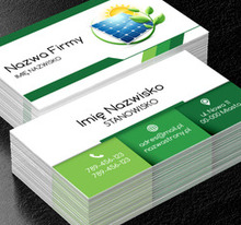 Nowocześnie i optymistycznie, Środowisko i Przyroda, Odnawialne źródła energii - Wizytówki Netprint