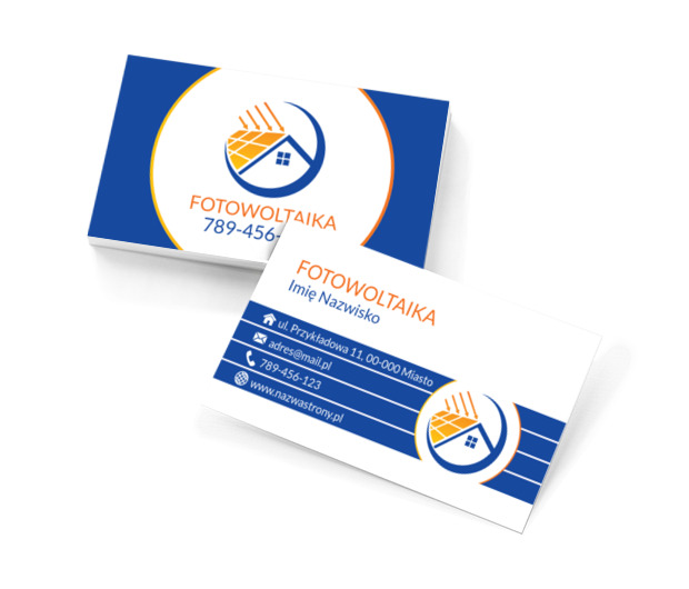 Fotowoltaika dla natury, Środowisko i Przyroda, Odnawialne źródła energii - Wizytówki Netprint szablony online