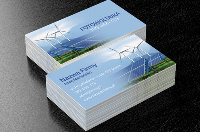 Niech nowoczesność zawładnie energią, Środowisko i Przyroda, Odnawialne źródła energii - Wizytówki Netprint