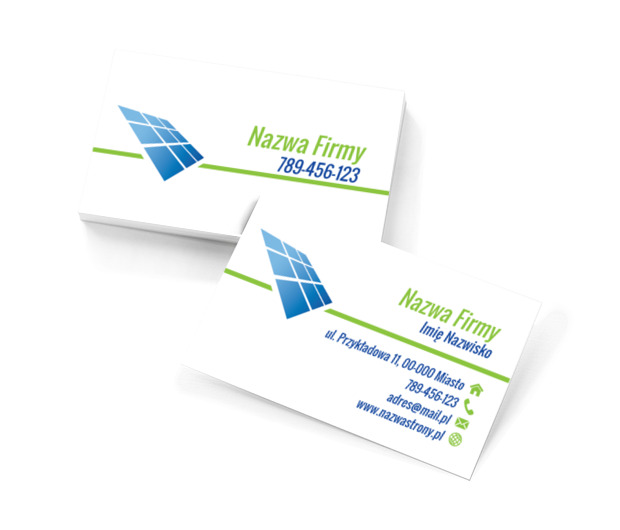 Energia korzystna dla każdego domu, Środowisko i Przyroda, Odnawialne źródła energii - Wizytówki Netprint szablony online
