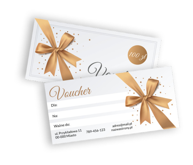 Wytwornie i prestiżowo zapakowany prezent, Motywy, Uniwersalne - Vouchery Netprint szablony online