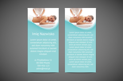 Reklama jak obietnica, Medycyna, Masażysta - Ulotki Netprint