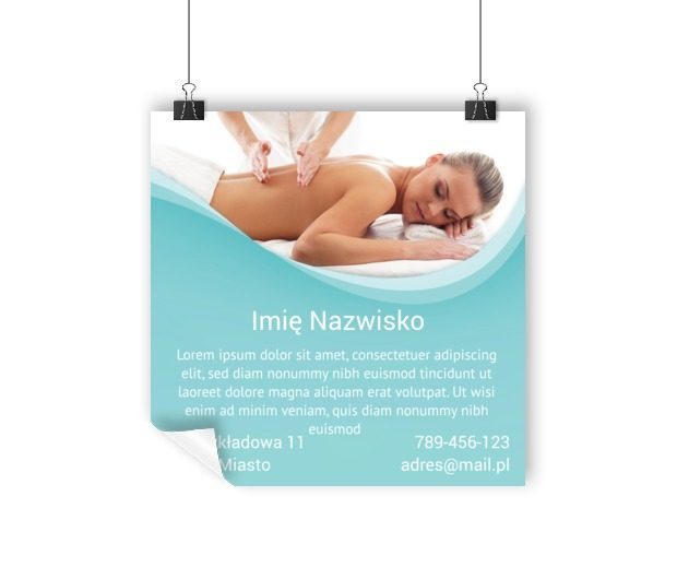 Garść informacji w miłej formie, Medycyna, Masażysta - Plakaty Wielkoformatowe Netprint szablony online