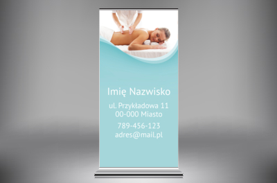 Reklama, która sprawdzi się wszędzie, Medycyna, Masażysta - Roll-up Netprint