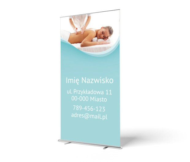 Reklama, która sprawdzi się wszędzie, Medycyna, Masażysta - Roll-up Netprint szablony online