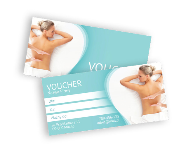 Profesjonalne zaproszenie na masaż, Medycyna, Masażysta - Vouchery Netprint szablony online