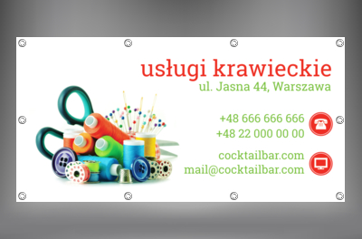 Tak kolorowo, że nie można przegapić, Usługi domowe, Usługi krawieckie - Banery Netprint