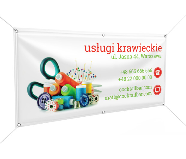 Tak kolorowo, że nie można przegapić, Usługi domowe, Usługi krawieckie - Banery Netprint szablony online