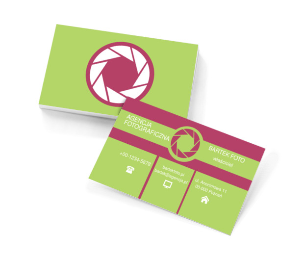 Grafika migawki, Fotografia, Usługi fotograficzne - Wizytówki Netprint szablony online