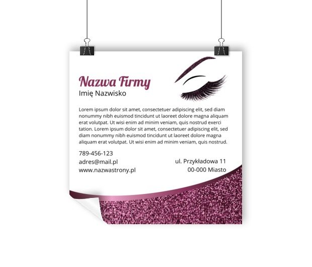 Grafika, która przykuwa wzrok, Zdrowie i uroda, Wizaż - Plakaty Wielkoformatowe Netprint szablony online