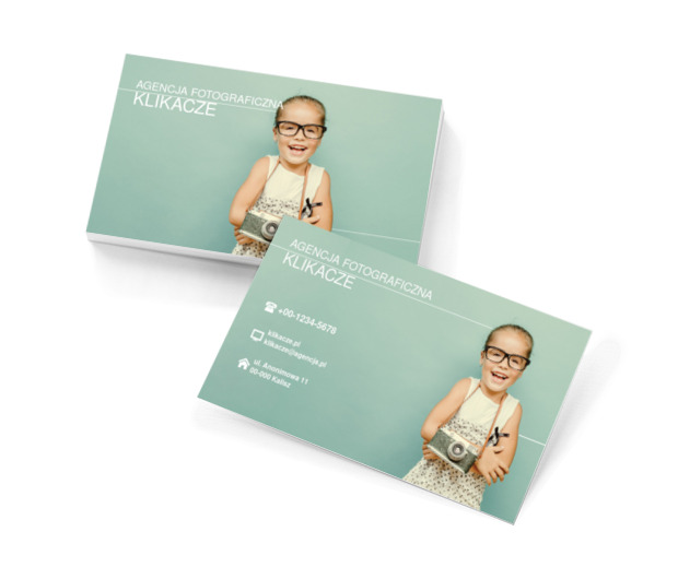 Dziecko z aparatem, Fotografia, Usługi fotograficzne - Wizytówki Netprint szablony online