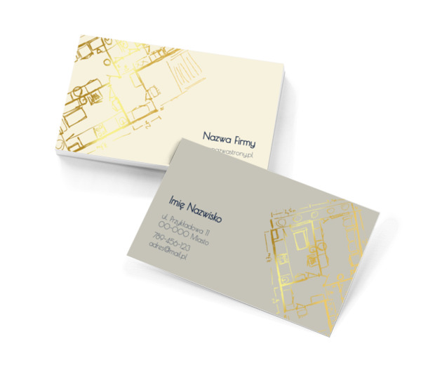 Gwarancja aranżacji z rozmachem, Budownictwo, Aranżacja wnętrz - Wizytówki Netprint szablony online