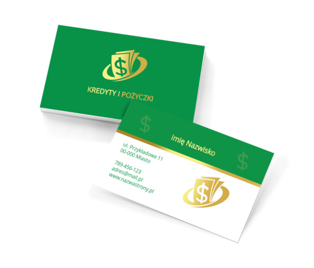 Złoto zawsze ciągnie do złota, Finanse i ubezpieczenia, Kredyty / Pożyczki - Wizytówki Netprint szablony online