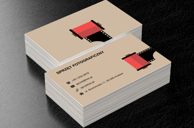 Klisza na beżowym tle, Fotografia, Sprzęt fotograficzny - Wizytówki Netprint