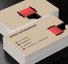 Klisza na beżowym tle, Fotografia, Sprzęt fotograficzny - Wizytówki Netprint