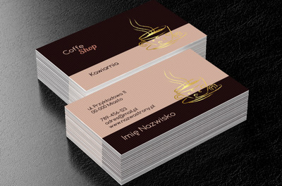 Zaproś wszystkich na kawę, Gastronomia, Kawiarnia - Wizytówki Netprint