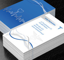 Medyczna symbolika w srebrnej odsłonie, Medycyna, Lekarz - Wizytówki Netprint