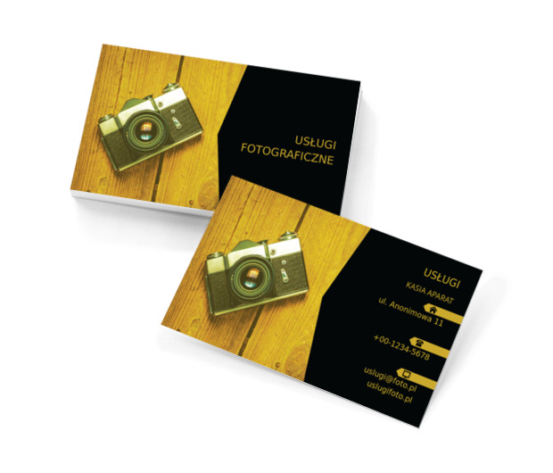 Aparat na deskach, Fotografia, Usługi fotograficzne - Wizytówki Netprint szablony online