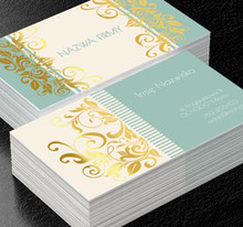 Uniwersalny, złoty ornament, Motywy, Klasyczne - Wizytówki Netprint