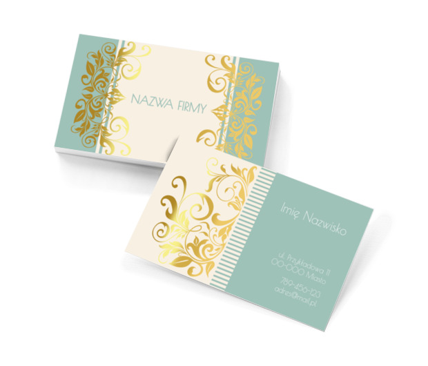 Uniwersalny, złoty ornament, Motywy, Klasyczne - Wizytówki Netprint szablony online
