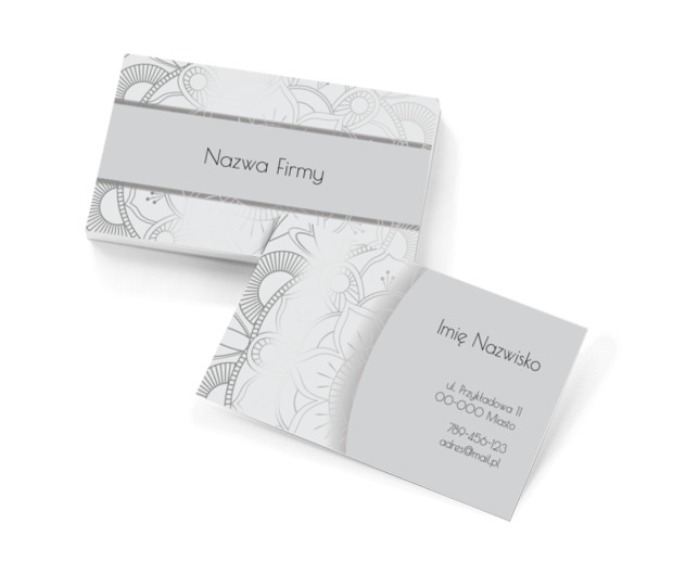 Srebrny ornament to klasyka, Motywy, Klasyczne - Wizytówki Netprint szablony online