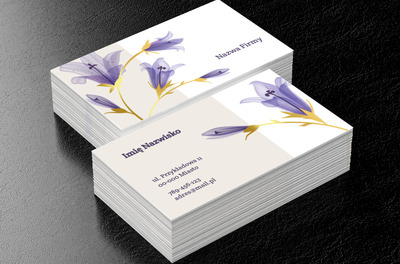 Kwiaty z dodatkiem złota, Motywy, Roślinne - Wizytówki Netprint