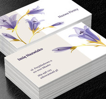 Kwiaty z dodatkiem złota, Motywy, Roślinne - Wizytówki Netprint