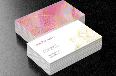 Kobieco w pastelach, Motywy, Roślinne - Wizytówki Netprint
