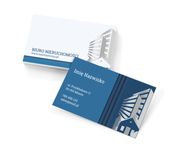 Wyróżnione nieruchomości, Nieruchomość, Biuro nieruchomości - Wizytówki Netprint szablony online