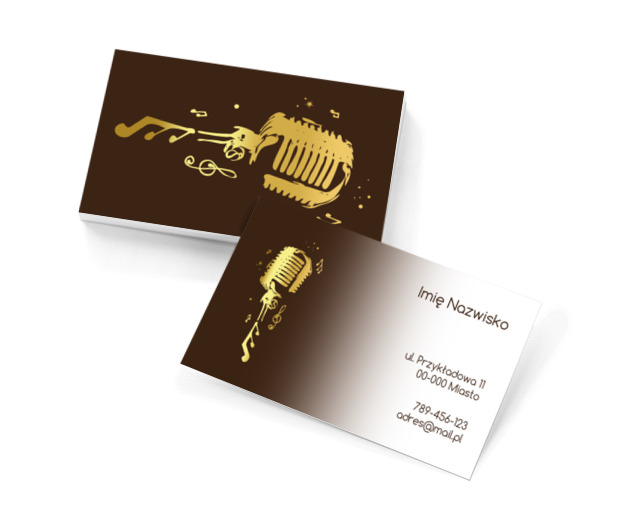 Klasyka, ale cała w złocie, Rozrywka, Zespół muzyczny - Wizytówki Netprint szablony online