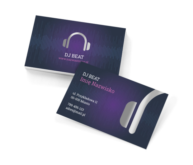 Nowoczesne imprezy tylko z tobą, Rozrywka, DJ - Wizytówki Netprint szablony online