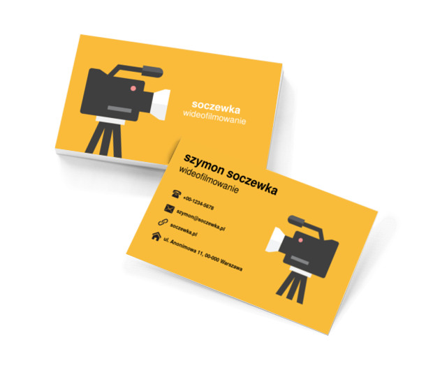 Grafika kamery, Fotografia, Wideofilmowanie - Wizytówki Netprint szablony online