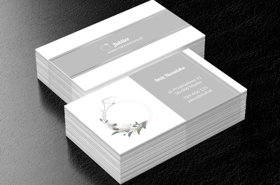 Elegancja, szyk, prestiż, efekt, Sprzedaż, Jubiler - Wizytówki Netprint