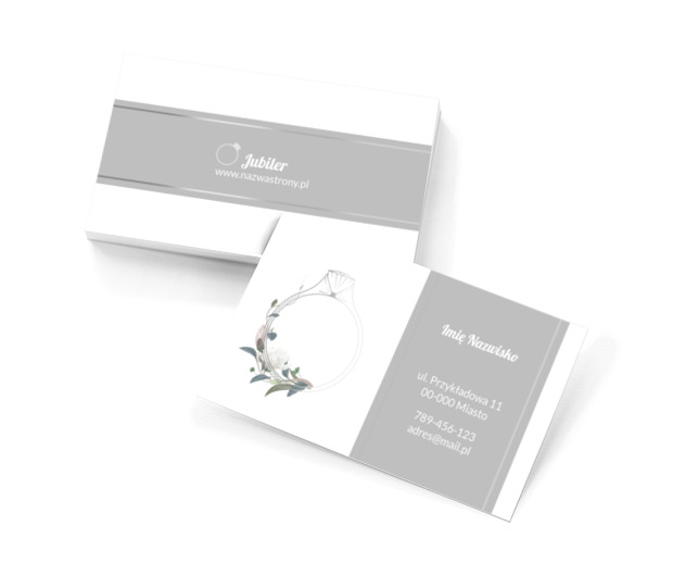 Elegancja, szyk, prestiż, efekt, Sprzedaż, Jubiler - Wizytówki Netprint szablony online