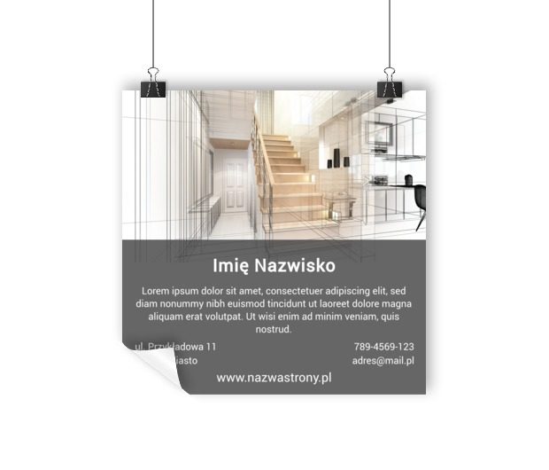 Stylowe studio, stylowa reklama, Budownictwo, Aranżacja wnętrz - Plakaty Wielkoformatowe Netprint szablony online