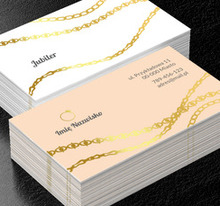 Złota reklama dla jubilera, Sprzedaż, Jubiler - Wizytówki Netprint