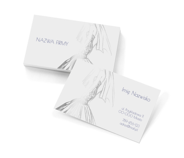 Dziewczyny lubią blask, Sprzedaż, Suknie ślubne - Wizytówki Netprint szablony online