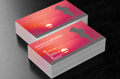 Zachód słońca, Fotografia, Usługi fotograficzne - Wizytówki Netprint