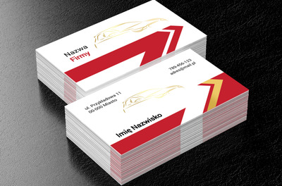 Odrobina złotego luksusu, Transport, Wypożyczalnia samochodów - Wizytówki Netprint