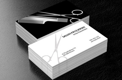 Profesjonalny blask ostrza, Zdrowie i uroda, Salon fryzjerski - Wizytówki Netprint