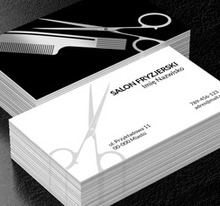 Profesjonalny blask ostrza, Zdrowie i uroda, Salon fryzjerski - Wizytówki Netprint