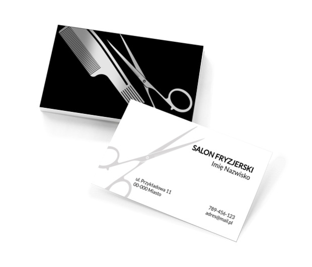 Profesjonalny blask ostrza, Zdrowie i uroda, Salon fryzjerski - Wizytówki Netprint szablony online