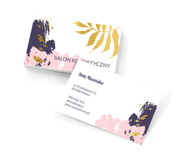 Modna kolorystyka i styl, Zdrowie i uroda, Salon kosmetyczny - Wizytówki Netprint szablony online