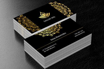 Zachęcamy stylowo i wytwornie , Zdrowie i uroda, SPA - Wizytówki Netprint